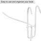 Grid Wall Display Hooks White 4 Inch Pack of 10 Garage Storage Organizers Unbranded