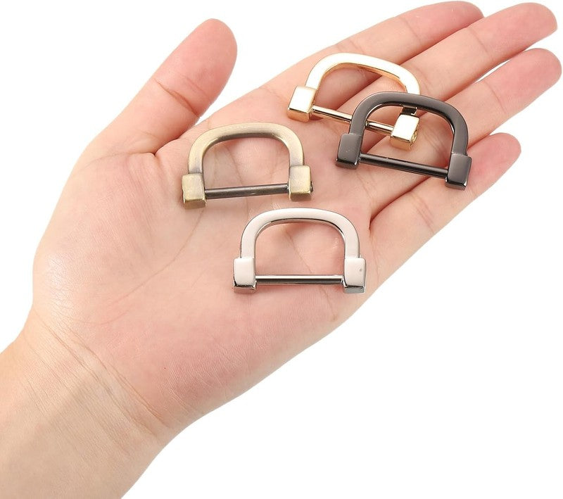 U Shape Horseshoe D Ring Screw In Buckles Metal Fastener Hardware Durable