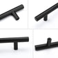 Black Kitchen Handles 96mm Cabinet Drawer Cupboard Door Pulls 2Pack