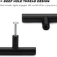 Black Kitchen Handles 96mm Cabinet Drawer Cupboard Door Pulls 2Pack