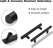 Black Kitchen Handles 96mm Cabinet Drawer Cupboard Door Pulls 2Pack Unbranded