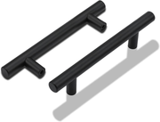 Black Kitchen Handles 96mm Cabinet Drawer Cupboard Door Pulls 2Pack Unbranded
