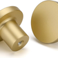 Gold Drawer Knobs Round Brass Cabinet Cupboard Door Kitchen Pulls 2 Pack Unbranded