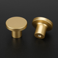 Gold Drawer Knobs Round Brass Cabinet Cupboard Door Kitchen Pulls 2 Pack Unbranded