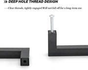 Kitchen Cupboard Handles 128mm Black Cabinet Drawer Pulls Steel 2 Pack Unbranded