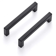 Kitchen Cupboard Handles 128mm Black Cabinet Drawer Pulls Steel 2 Pack Unbranded