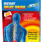 Self Adhesive Heat Pads 2 Pack Muscle Back Joint Pain Relief Instant Therapy