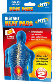 Self Adhesive Heat Pads 2 Pack Muscle Back Joint Pain Relief Instant Therapy Unbranded