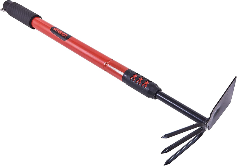 Amtech Telescopic Hand Fork Hoe Adjustable Garden Tool