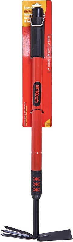Amtech Telescopic Hand Fork Hoe Adjustable Garden Tool