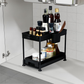 2-Tier under Sink Organizer Cabinet Storage Rack Bottom Sliding Pull Out Drawer Does not apply