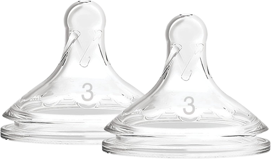 Dr. Brown'S Options+ Wide-Neck Bottle Teat Level 3 (6M+) 2 Pack