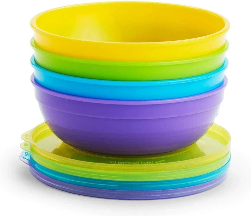 Munchkin Baby Feeding Dishes Food Bowls Weaning Love a Bowls 10Pk + 2 Spoons