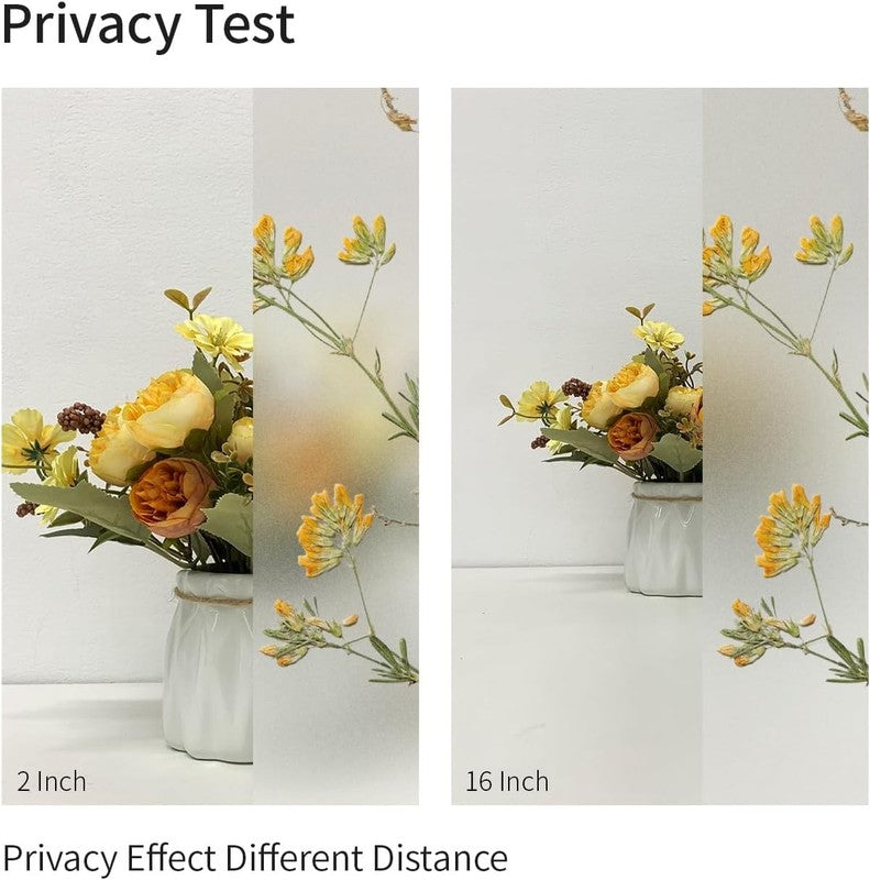 Window Privacy Film Dried Meadow Flowers Frosted Decorative Glass Covering Unbranded
