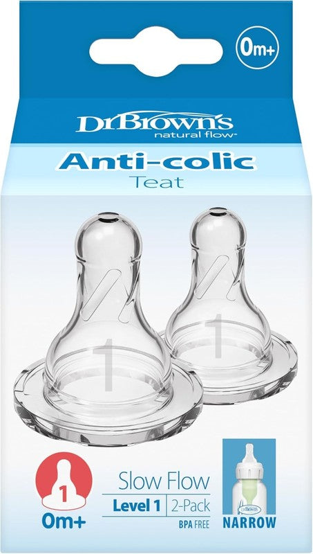 Dr Browns Options Narrow Mouth Teat Newborn Transparent +0 M Dr. Brown?s