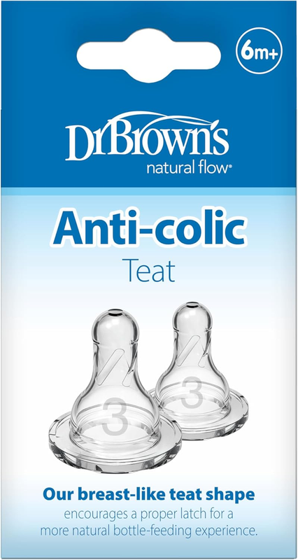 Dr Browns Options Narrow Mouth Teat 6 Months Transparent Baby Bottle Nipple