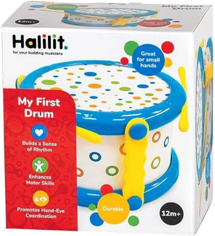 Halilit My First Drum Kids Musical Toy Baby Safe Beaters Learning 12 Months Halilit