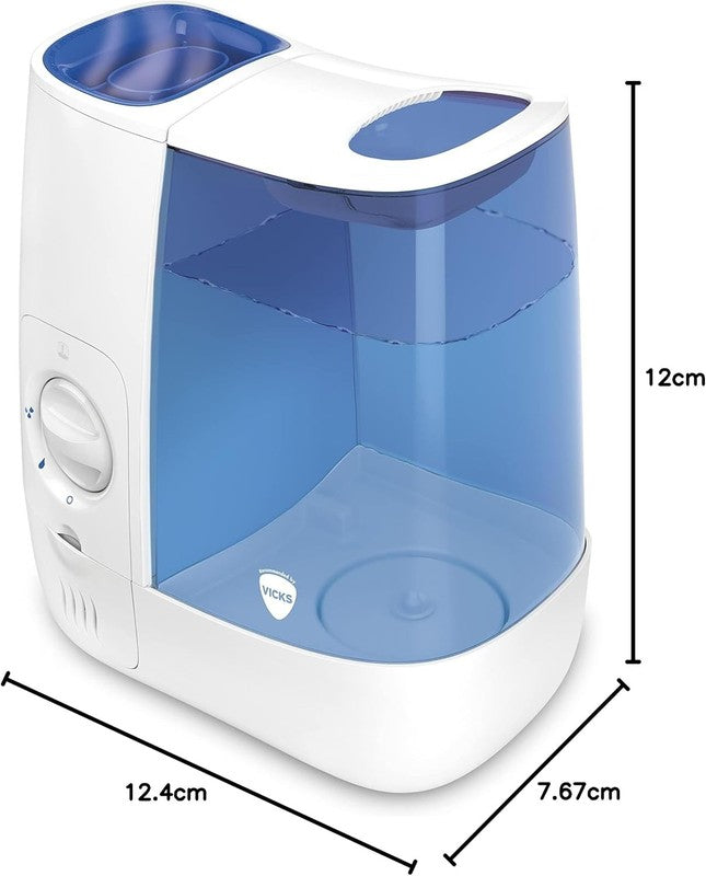 Vicks Warm Mist Humidifier 38 Litre Bedroom Sleep Easy Breathing 37m2 Vicks