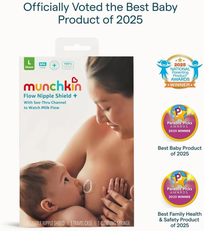 Munchkin Nipple Shield 20mm Milk Flow Breastfeeding Visibility Munchkin