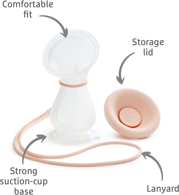 Munchkin Silicone Breast Pump Manual 120ml Ergonomic Breastfeeding Munchkin