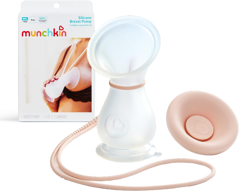 Munchkin Silicone Breast Pump Manual 120ml Ergonomic Breastfeeding Munchkin