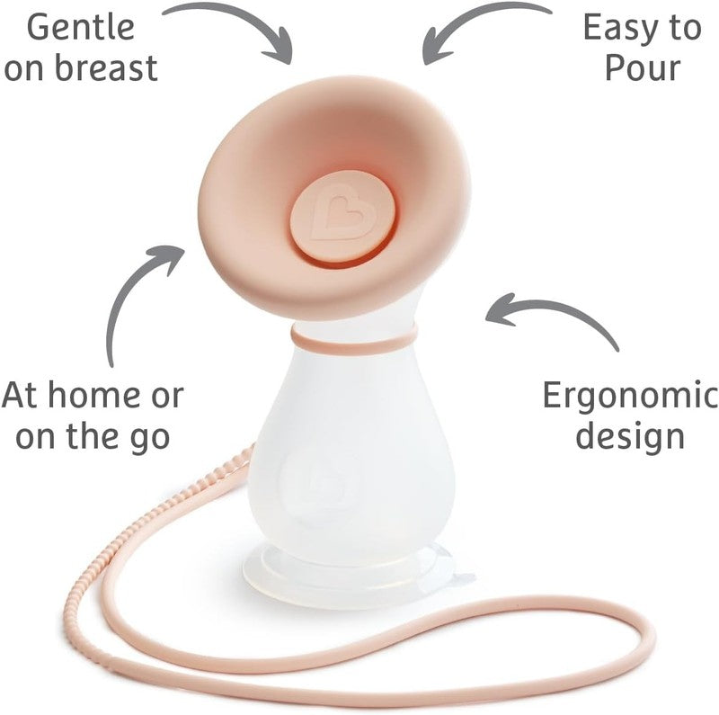 Munchkin Silicone Breast Pump Manual 120ml Ergonomic Breastfeeding Munchkin