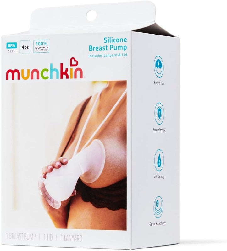 Munchkin Silicone Breast Pump Manual 120ml Ergonomic Breastfeeding Munchkin