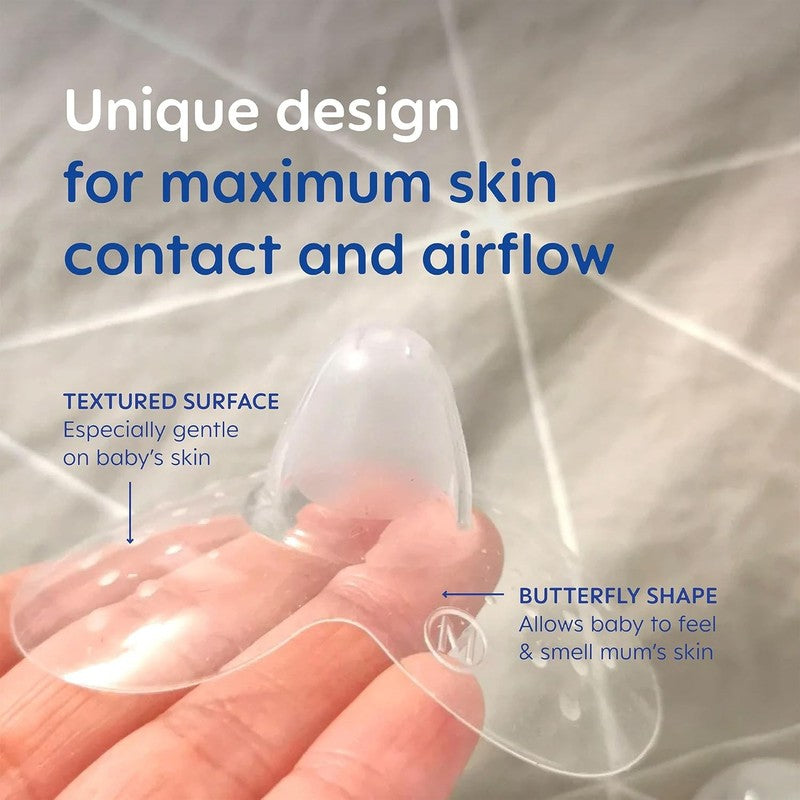 MAM Nipple Shield Small 2 Pack Silicone Breastfeeding Protector Case MAM