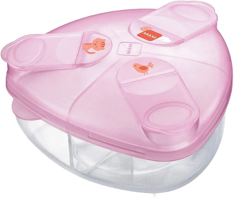 MAM Formula Dispenser Baby Feeding Storage Pink 3 Serving Spillproof MAM