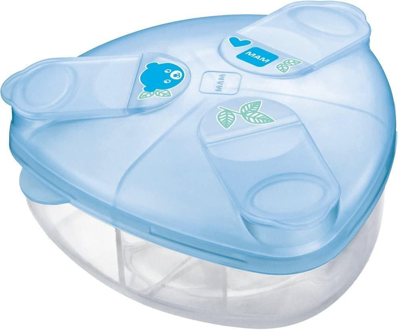 MAM Formula Dispenser Baby Feeding Storage Blue 3 Serving Spillproof MAM