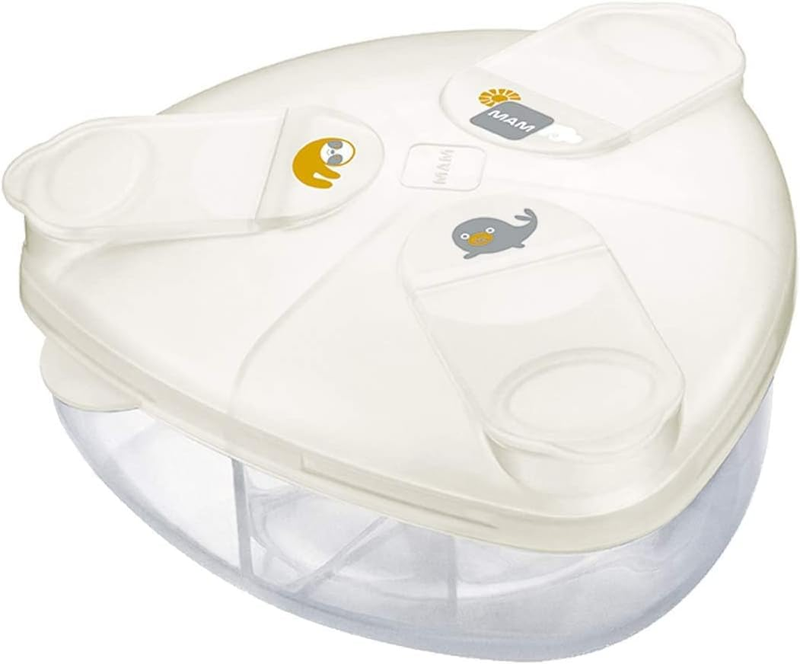 MAM Formula Dispenser Baby Feeding Storage White 3 Serving Spillproof MAM