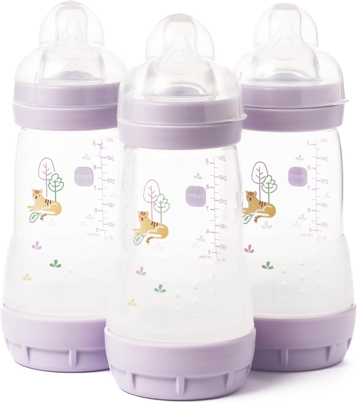 MAM Anti Colic Baby Bottles 260ml 3 Pack Medium Flow MAM