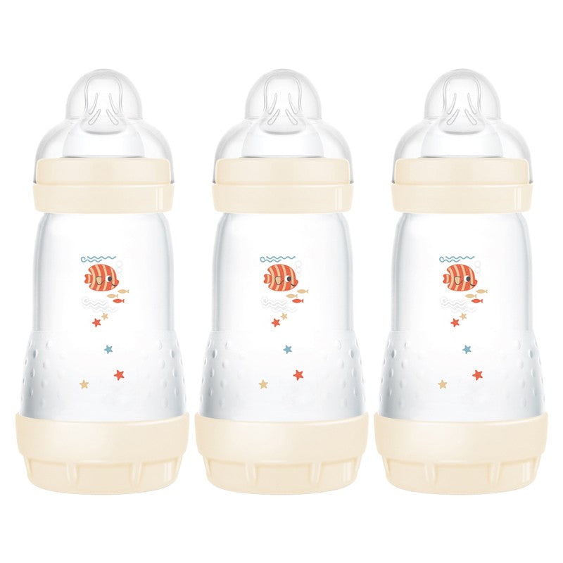 MAM Anti Colic Baby Bottles 260ml 3 Pack Medium Flow MAM