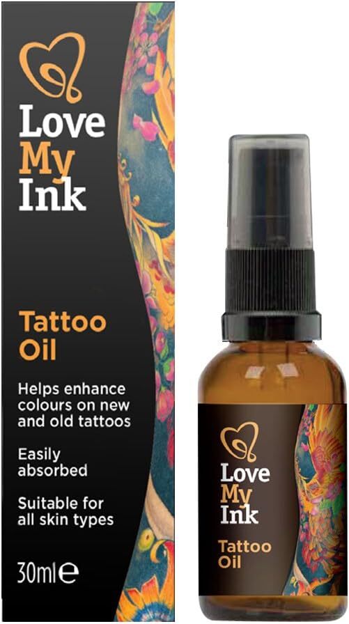 Love My Ink Tattoo Oil 30ml Body Art Moisture in the Body itching & Inflammation Love My Ink