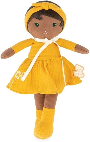 Kaloo Tendresse Naomie My First Fabric Doll 25cm Soft Baby Doll Yellow From Birt kaloo