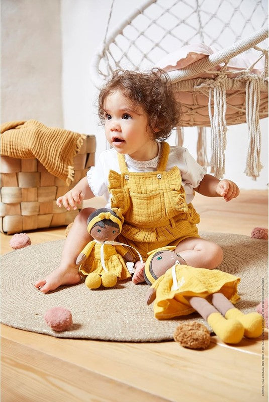 Kaloo Tendresse Naomie My First Fabric Doll 25cm Soft Baby Doll Yellow From Birt kaloo