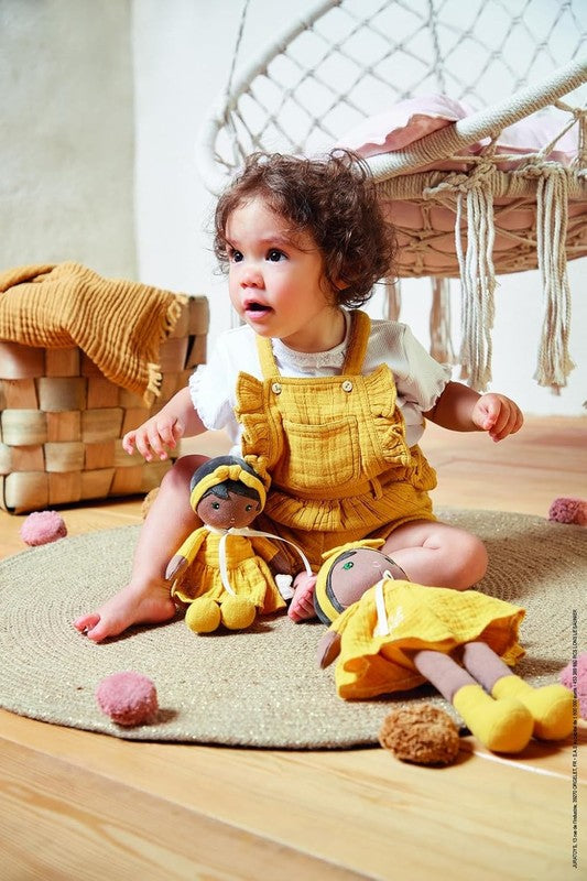 Kaloo Tendresse Naomie My First Fabric Doll 25cm Soft Baby Doll Yellow From Birt kaloo