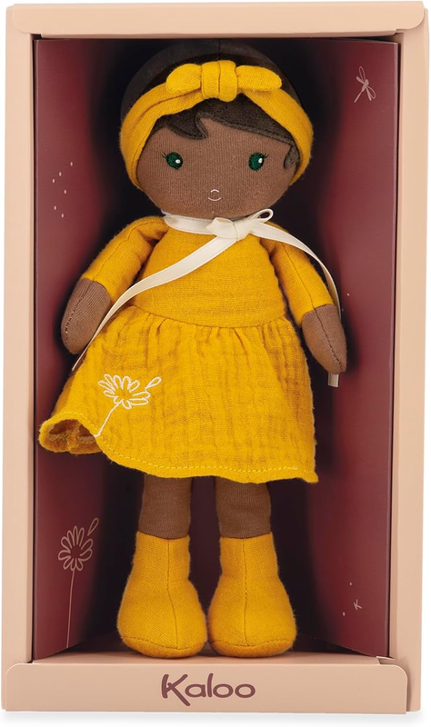 Kaloo Tendresse Naomie My First Fabric Doll 25cm Soft Baby Doll Yellow From Birt kaloo