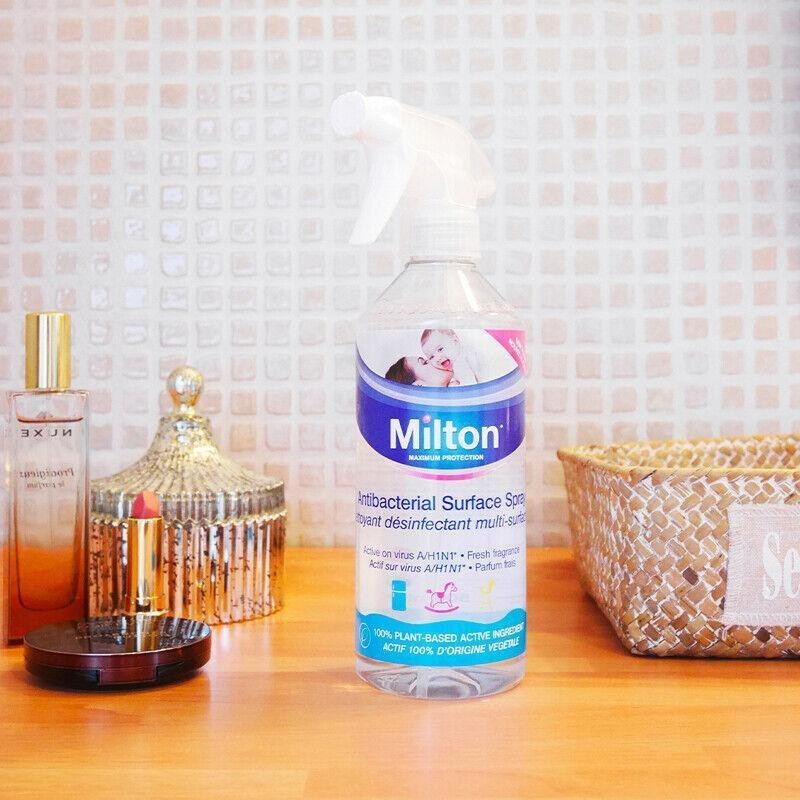 Milton Antibacterial Surface Cleaner Spray Kills Bacteria Germs & Viruses 500ml Milton