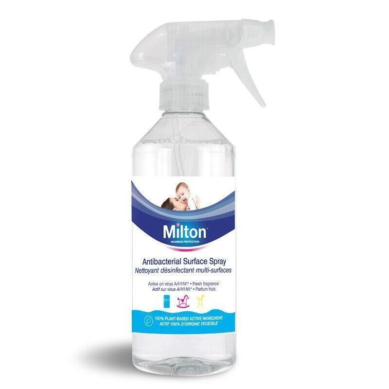 Milton Antibacterial Surface Cleaner Spray Kills Bacteria Germs & Viruses 500ml Milton