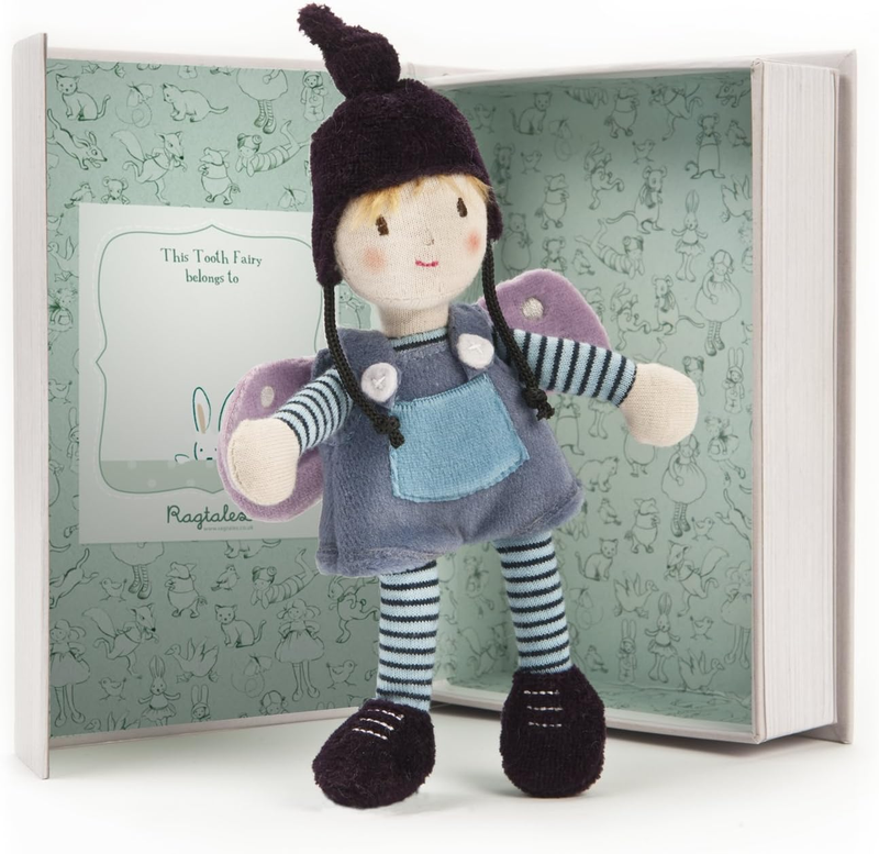 Tooth Fairy Doll Soft Toy Cotton Book Box Ragtales 19cm Tooth Fairy Doll