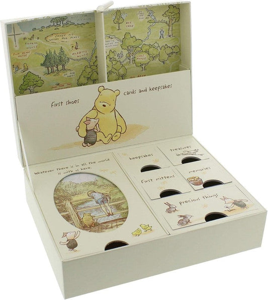 Disney Pooh Baby Keepsake Storage Box Compartments Classic Gift Disney