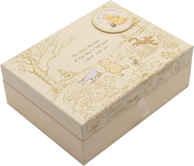 Disney Pooh Baby Keepsake Storage Box Compartments Classic Gift Disney
