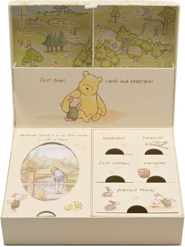 Disney Pooh Baby Keepsake Storage Box Compartments Classic Gift Disney