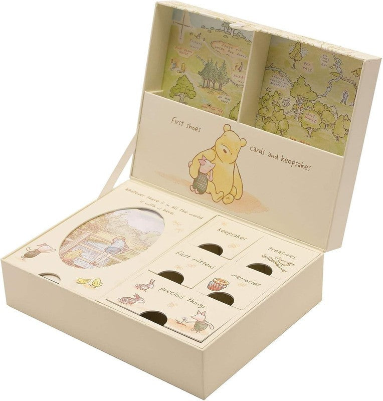 Disney Pooh Baby Keepsake Storage Box Compartments Classic Gift Disney