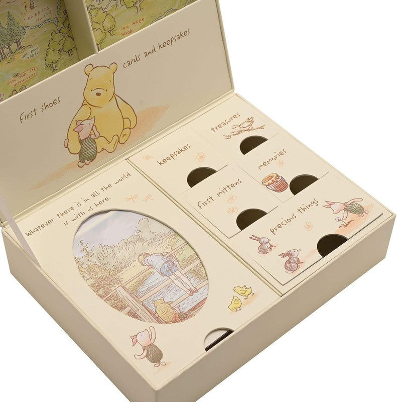 Disney Pooh Baby Keepsake Storage Box Compartments Classic Gift Disney