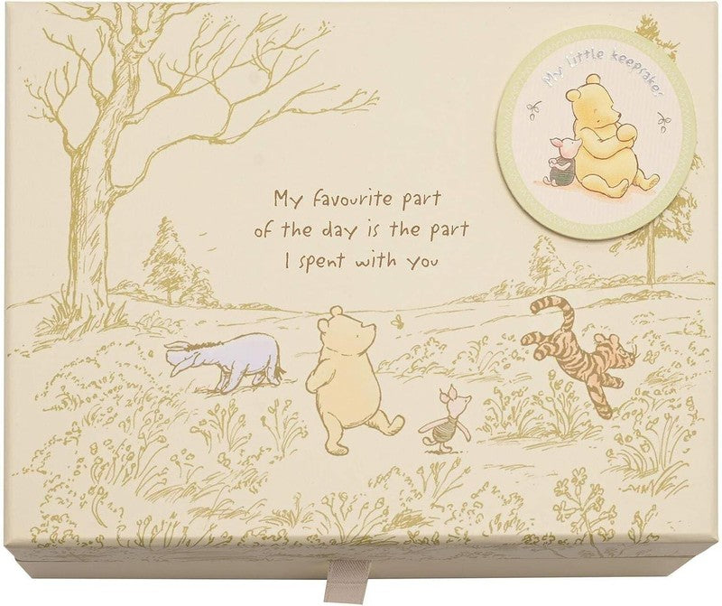 Disney Pooh Baby Keepsake Storage Box Compartments Classic Gift Disney