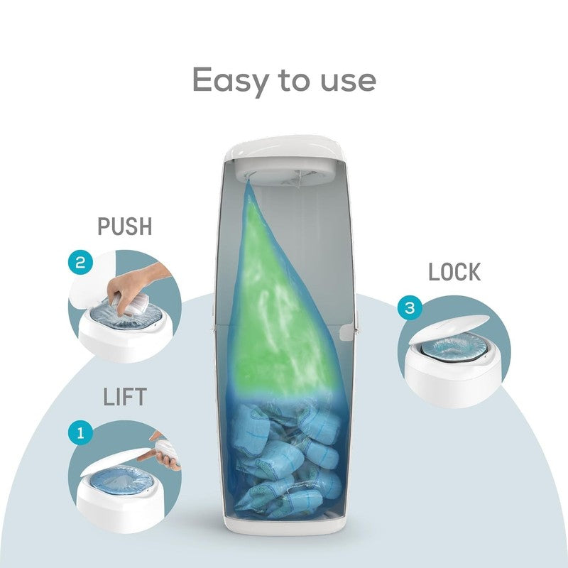 Angelcare Nappy Bin XL Classic Octo Refill 70 Nappies No Twist