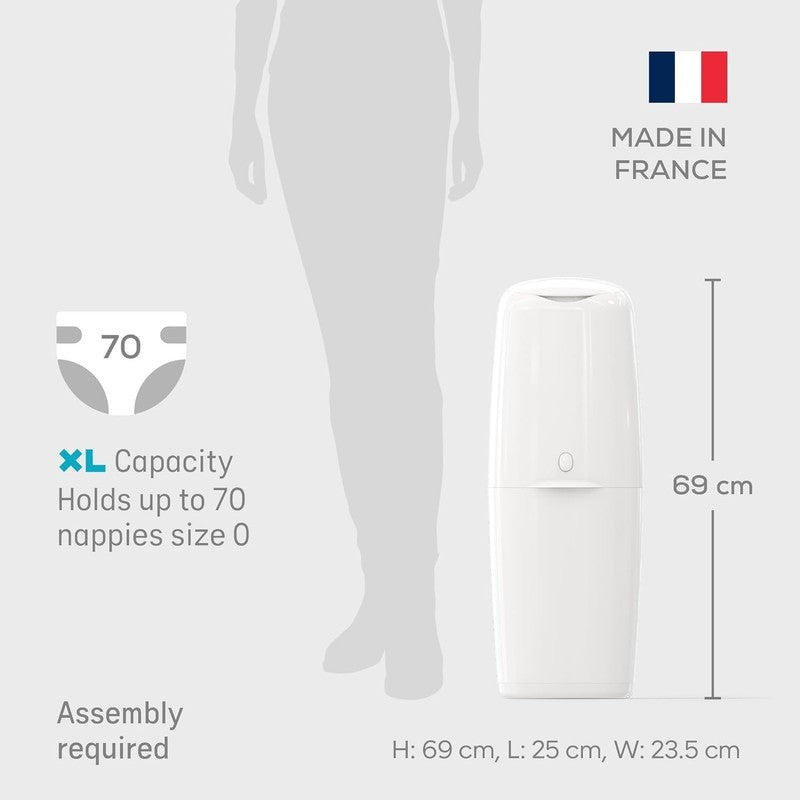 Angelcare Nappy Bin XL Classic Octo Refill 70 Nappies No Twist