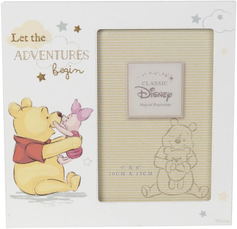 Disney Baby Pooh Piglet Photo Frame Magical Beginnings 4x6 Nursery Gift Disney